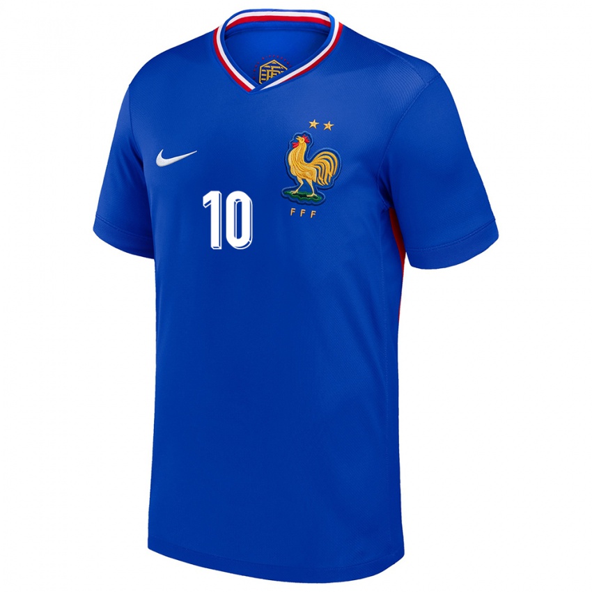 Niño Camiseta Francia Rayan Cherki #10 Azul 1ª Equipación 24-26 La Camisa Perú