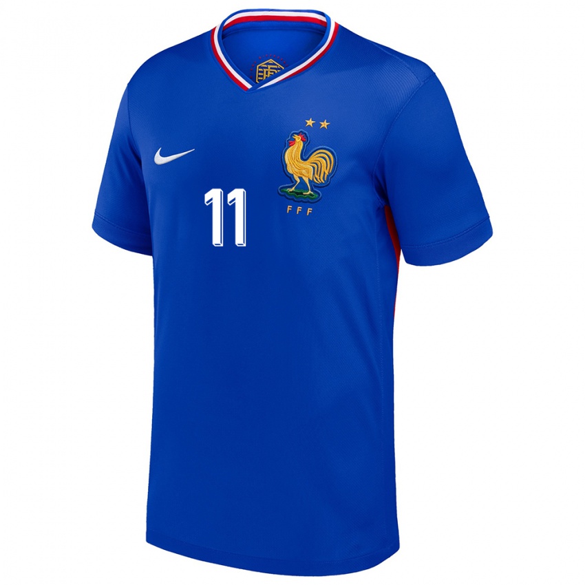 Niño Camiseta Francia Ousmane Dembele #11 Azul 1ª Equipación 24-26 La Camisa Perú