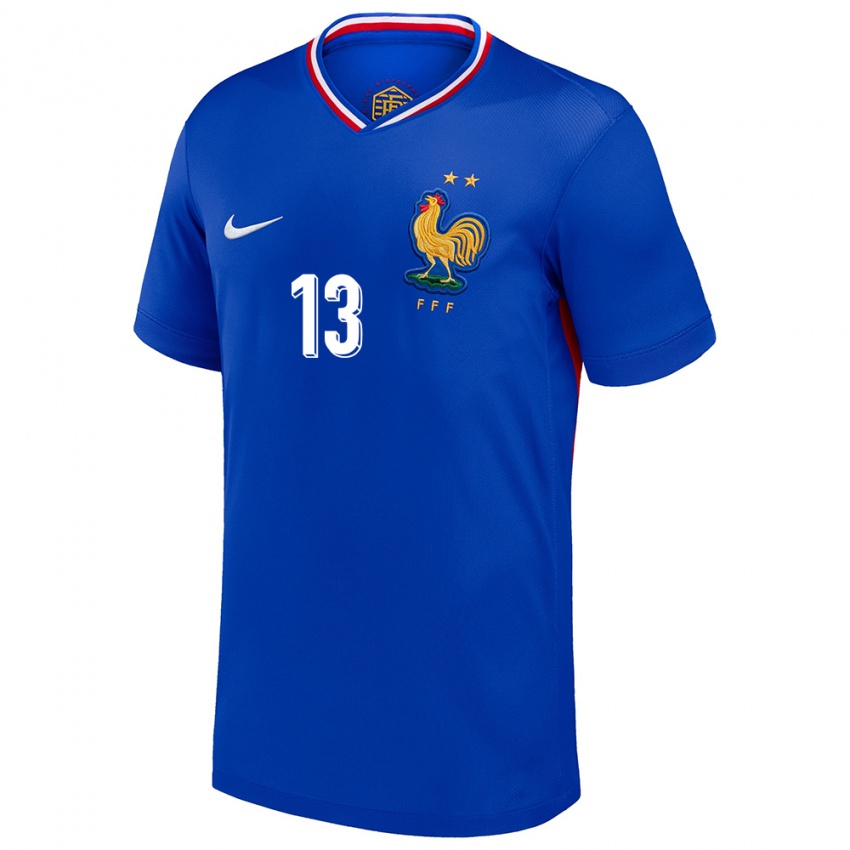 Niño Camiseta Francia Ange Yoan Bonny #13 Azul 1ª Equipación 24-26 La Camisa Perú