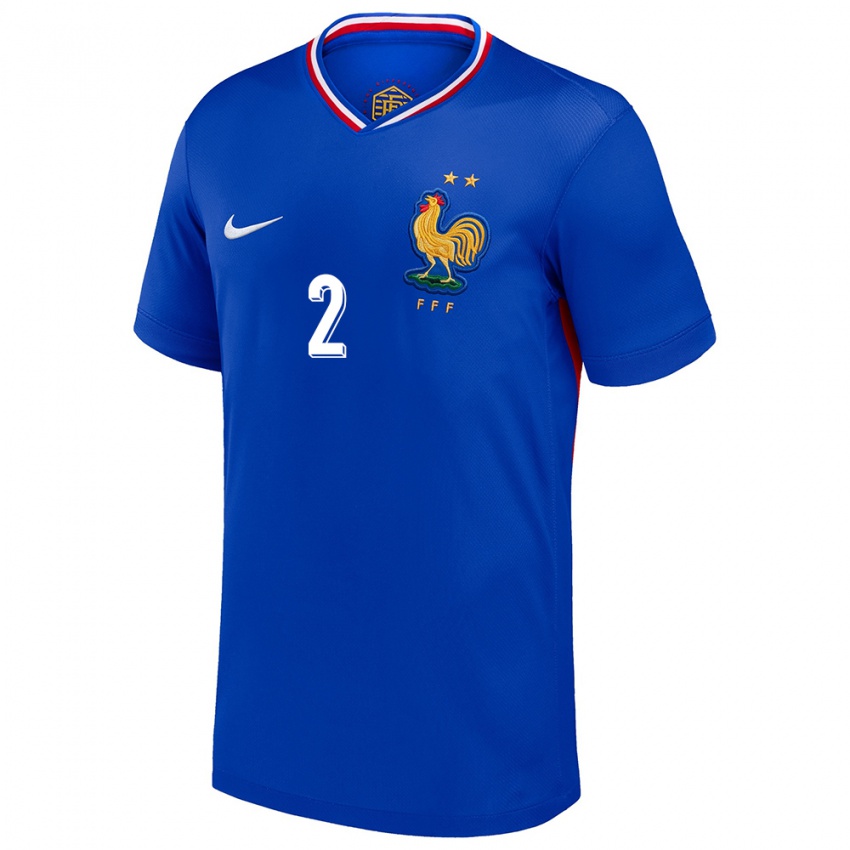 Niño Camiseta Francia Benjamin Pavard #2 Azul 1ª Equipación 24-26 La Camisa Perú