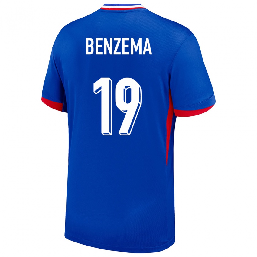 Niño Camiseta Francia Karim Benzema #19 Azul 1ª Equipación 24-26 La Camisa Perú