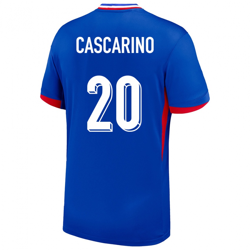 Niño Camiseta Francia Delphine Cascarino #20 Azul 1ª Equipación 24-26 La Camisa Perú