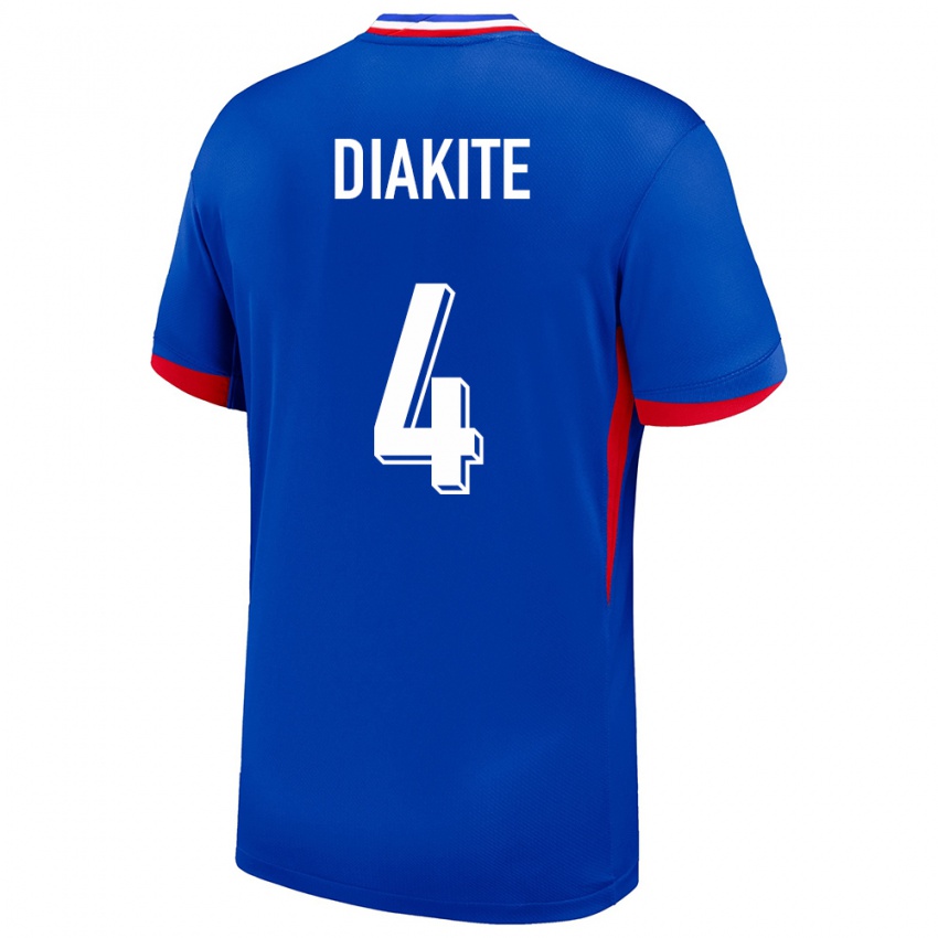 Niño Camiseta Francia Bafode Diakite #4 Azul 1ª Equipación 24-26 La Camisa Perú