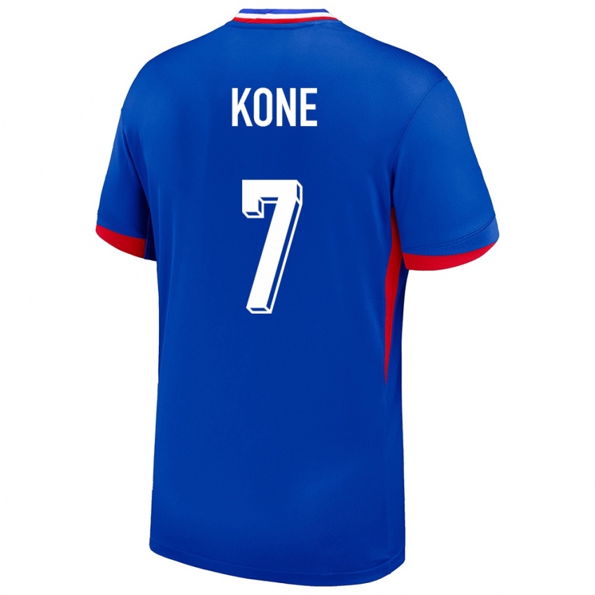 Niño Camiseta Francia Kouadio Kone #7 Azul 1ª Equipación 24-26 La Camisa Perú