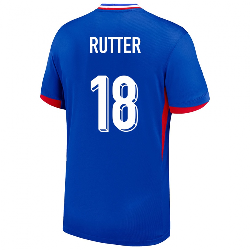 Niño Camiseta Francia Georginio Rutter #18 Azul 1ª Equipación 24-26 La Camisa Perú