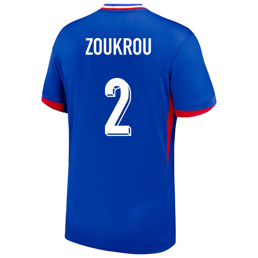 Niño Camiseta Francia Tanguy Zoukrou #2 Azul 1ª Equipación 24-26 La Camisa Perú