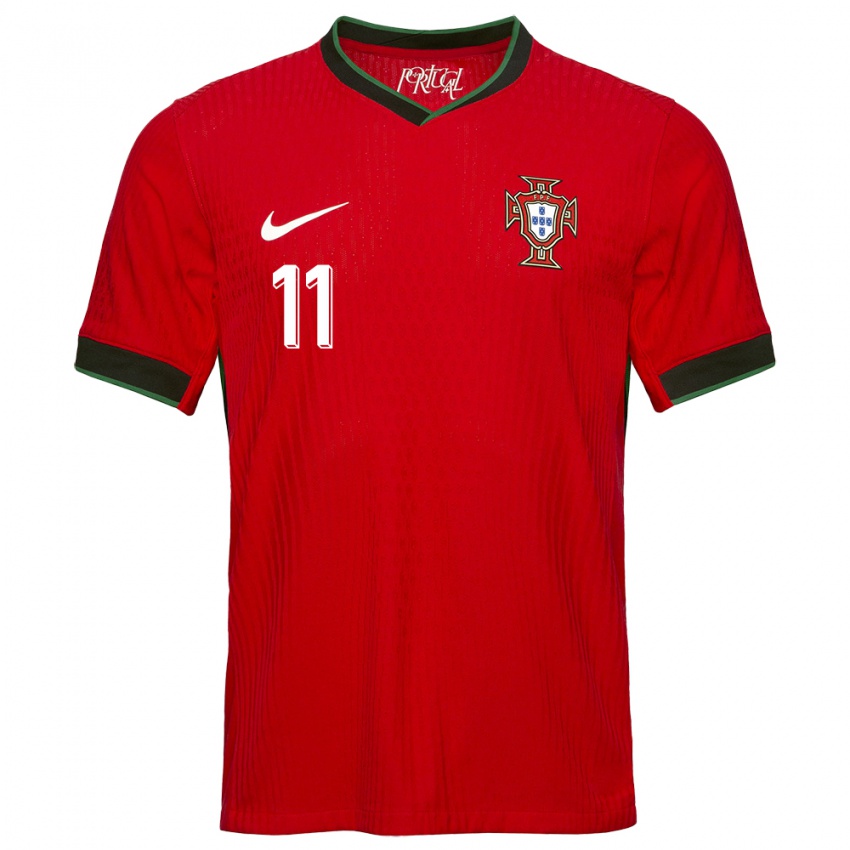 Niño Camiseta Portugal Diego Moreira #11 Rojo 1ª Equipación 24-26 La Camisa Perú