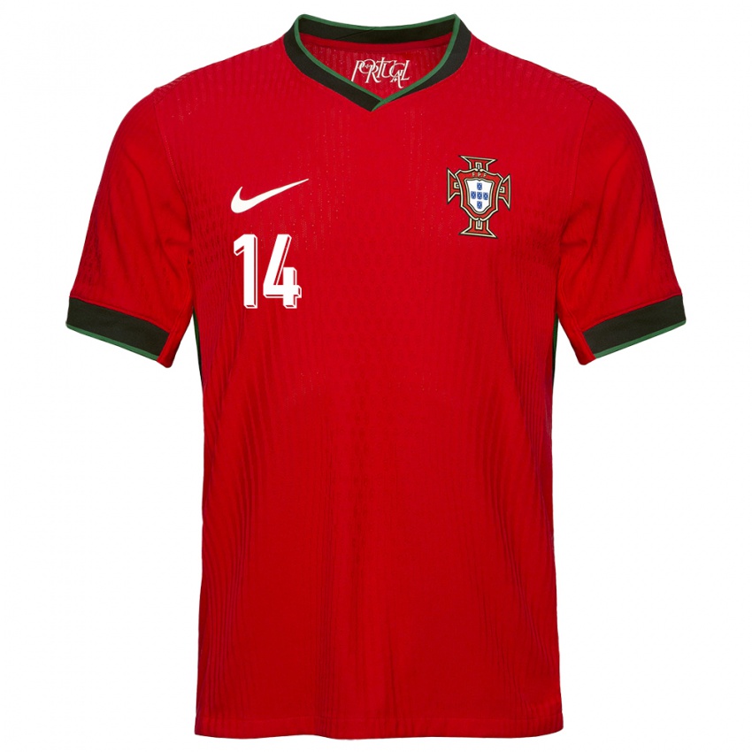 Niño Camiseta Portugal Goncalo Inacio #14 Rojo 1ª Equipación 24-26 La Camisa Perú