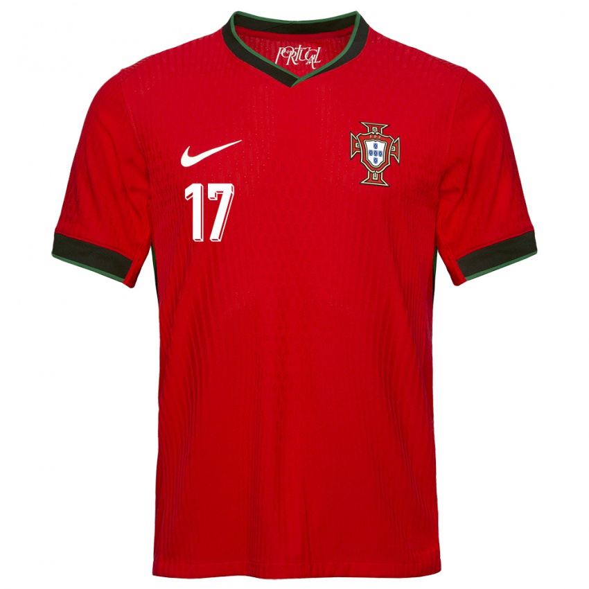 Niño Camiseta Portugal Afonso Moreira #17 Rojo 1ª Equipación 24-26 La Camisa Perú