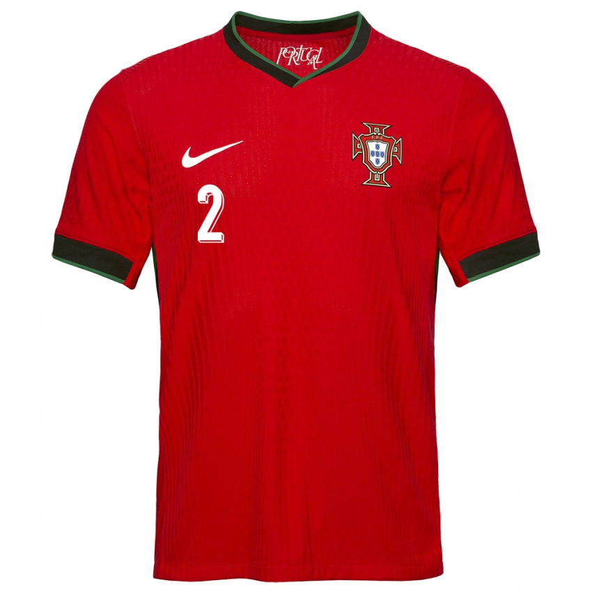 Niño Camiseta Portugal Martim Fernandes #2 Rojo 1ª Equipación 24-26 La Camisa Perú