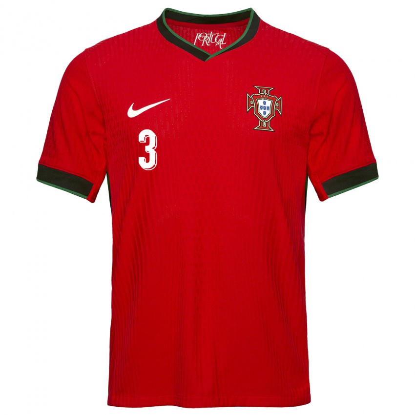 Niño Camiseta Portugal Pepe #3 Rojo 1ª Equipación 24-26 La Camisa Perú