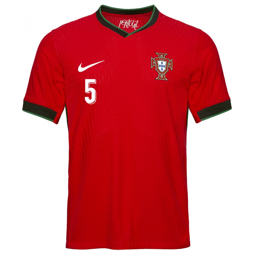 Niño Camiseta Portugal Diogo Dalot #5 Rojo 1ª Equipación 24-26 La Camisa Perú