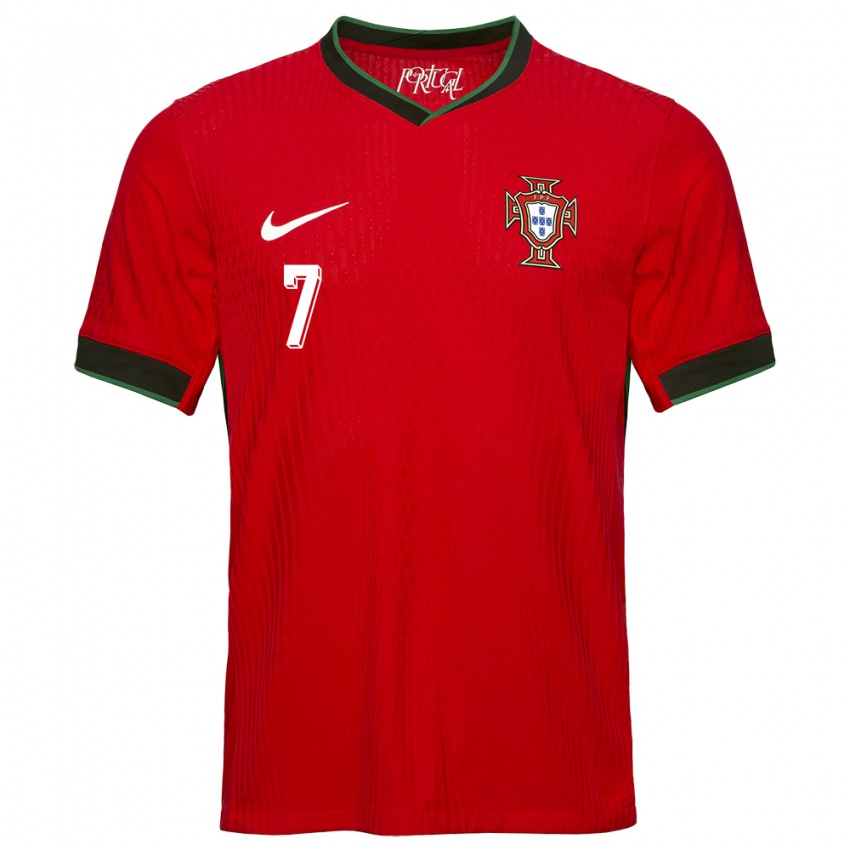 Niño Camiseta Portugal Carlos Borges #7 Rojo 1ª Equipación 24-26 La Camisa Perú