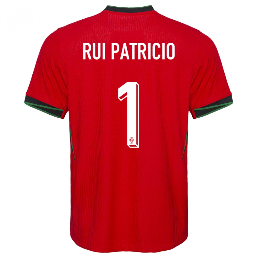 Niño Camiseta Portugal Rui Patricio #1 Rojo 1ª Equipación 24-26 La Camisa Perú