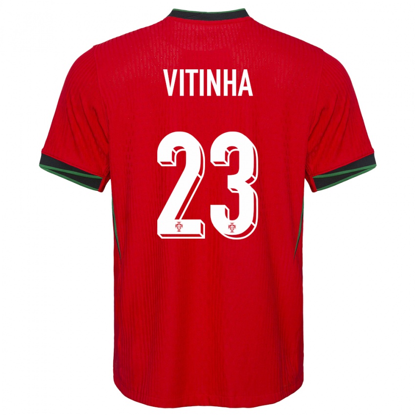 Niño Camiseta Portugal Vitinha #23 Rojo 1ª Equipación 24-26 La Camisa Perú