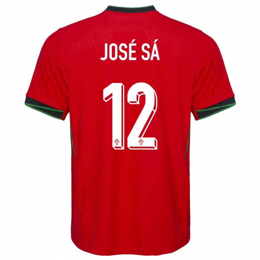Niño Camiseta Portugal Jose Sa #12 Rojo 1ª Equipación 24-26 La Camisa Perú