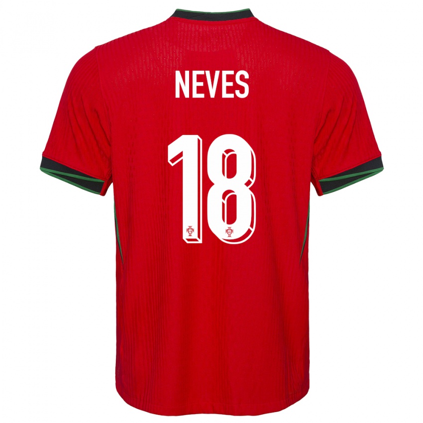 Niño Camiseta Portugal Ruben Neves #18 Rojo 1ª Equipación 24-26 La Camisa Perú