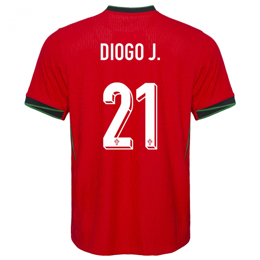 Niño Camiseta Portugal Diogo Jota #21 Rojo 1ª Equipación 24-26 La Camisa Perú