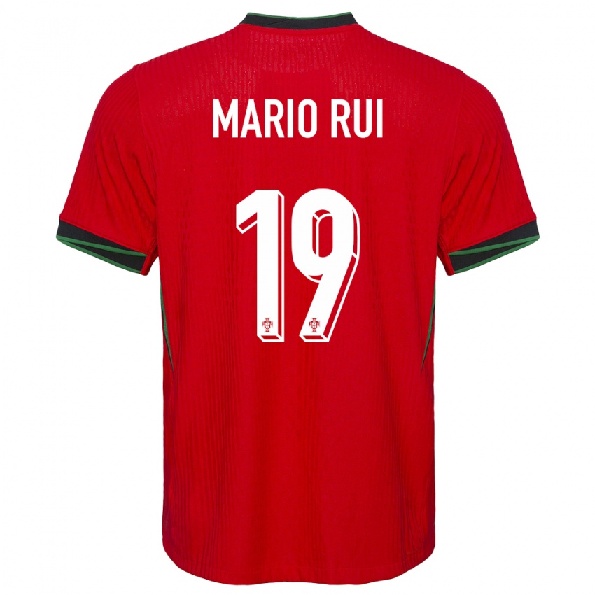 Niño Camiseta Portugal Mario Rui #19 Rojo 1ª Equipación 24-26 La Camisa Perú