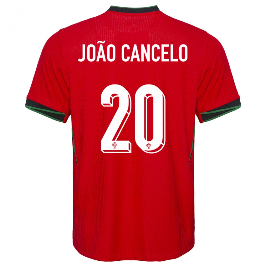 Niño Camiseta Portugal Joao Cancelo #20 Rojo 1ª Equipación 24-26 La Camisa Perú