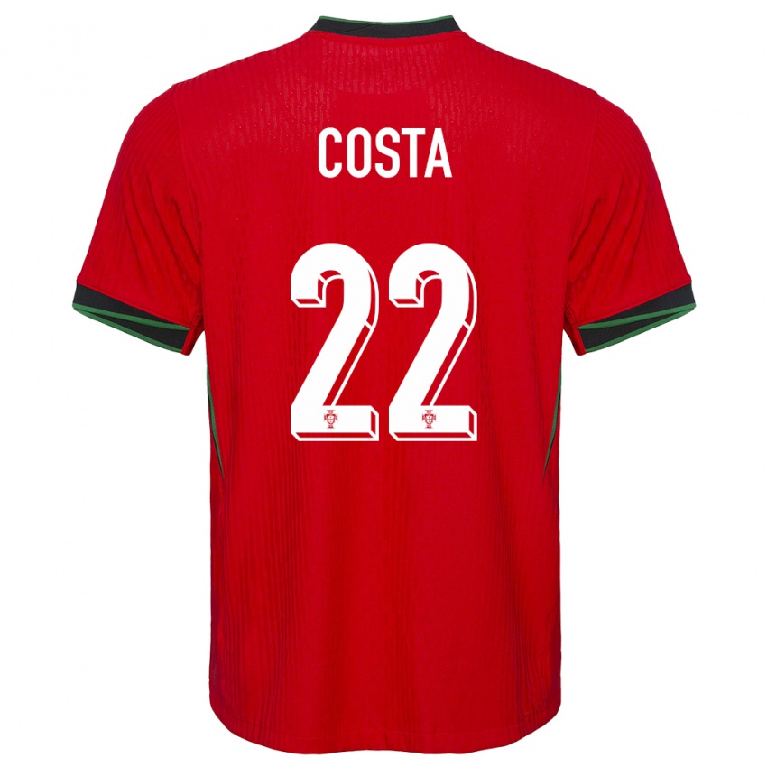 Niño Camiseta Portugal Diogo Costa #22 Rojo 1ª Equipación 24-26 La Camisa Perú