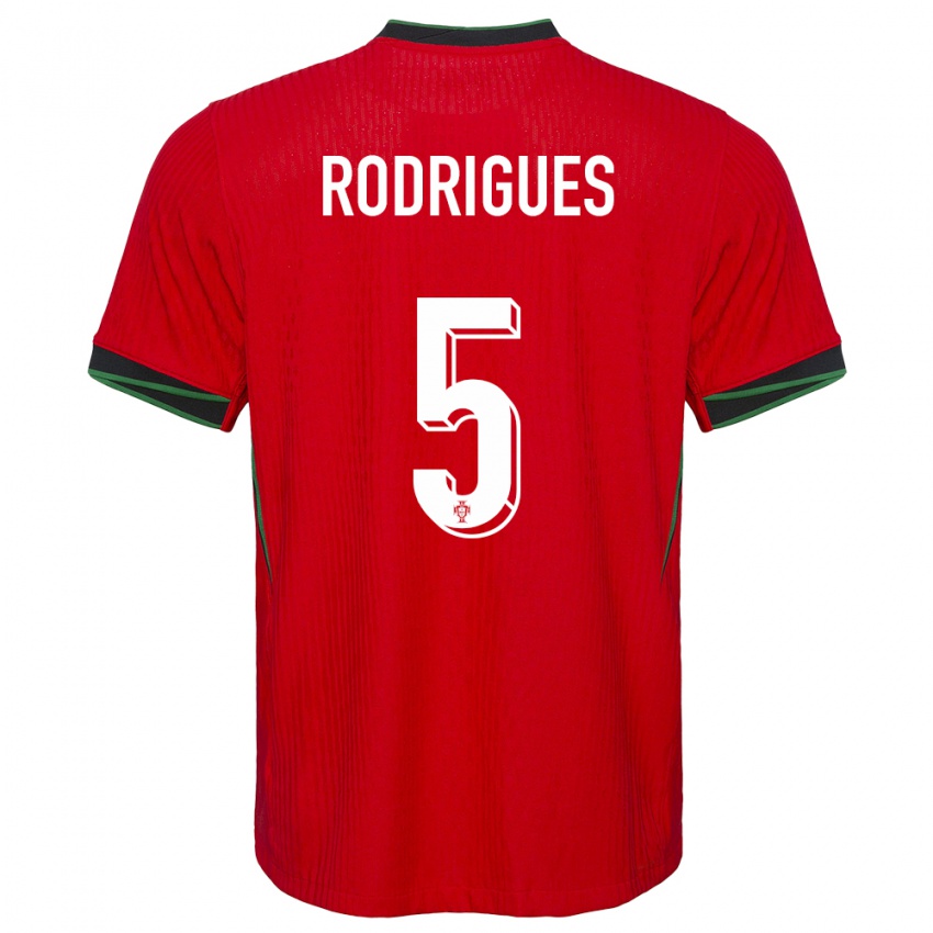 Niño Camiseta Portugal Rafael Rodrigues #5 Rojo 1ª Equipación 24-26 La Camisa Perú