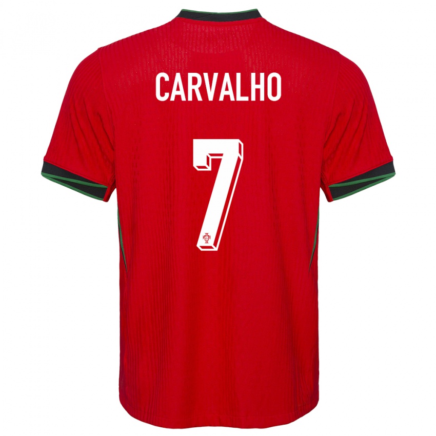 Niño Camiseta Portugal Fabio Carvalho #7 Rojo 1ª Equipación 24-26 La Camisa Perú