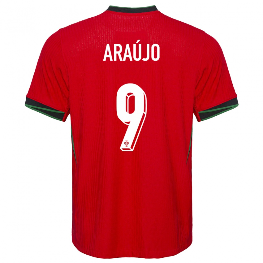 Niño Camiseta Portugal Henrique Araujo #9 Rojo 1ª Equipación 24-26 La Camisa Perú