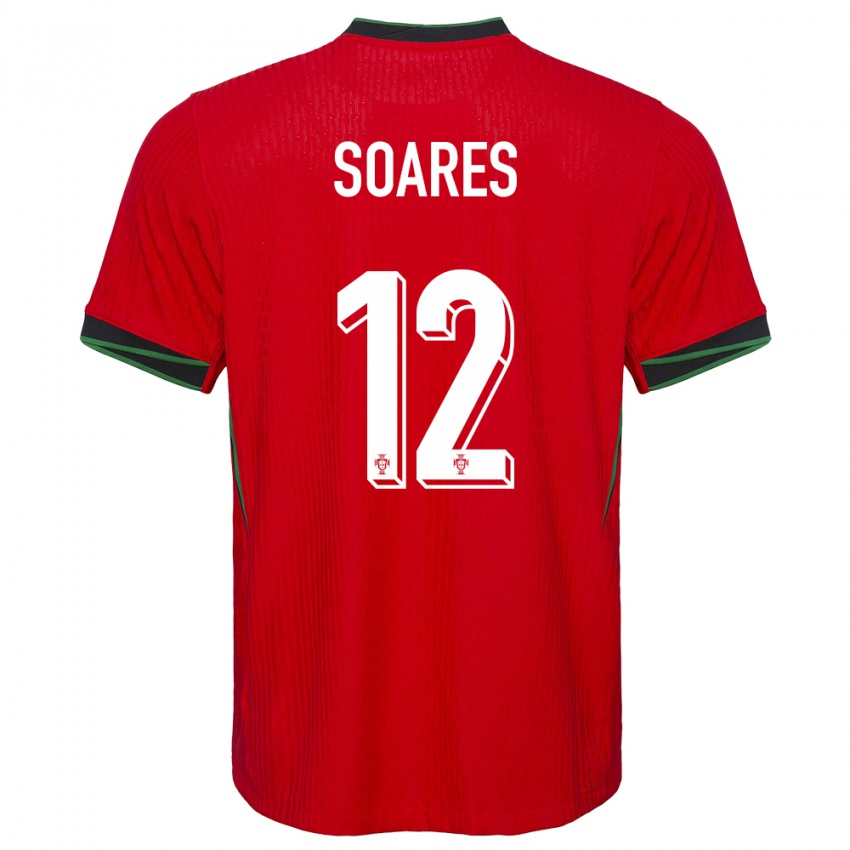 Niño Camiseta Portugal Samuel Soares #12 Rojo 1ª Equipación 24-26 La Camisa Perú