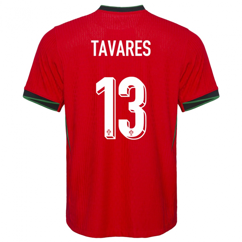 Niño Camiseta Portugal Nuno Tavares #13 Rojo 1ª Equipación 24-26 La Camisa Perú