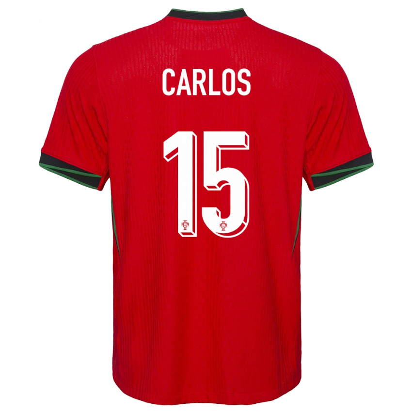 Niño Camiseta Portugal Ze Carlos #15 Rojo 1ª Equipación 24-26 La Camisa Perú