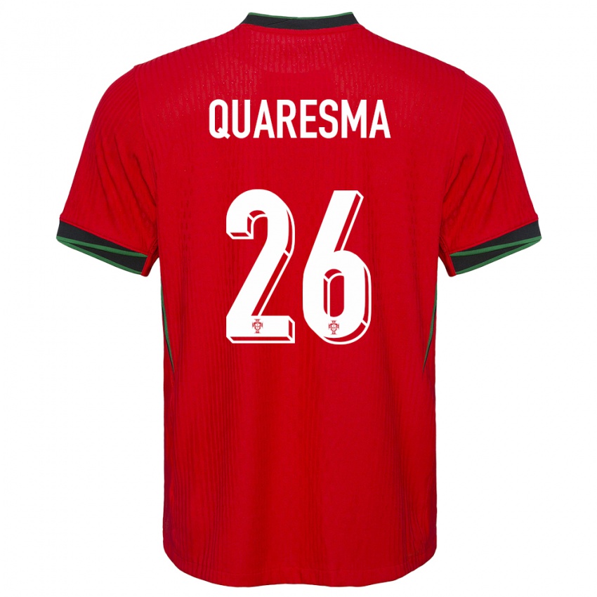 Niño Camiseta Portugal Eduardo Quaresma #26 Rojo 1ª Equipación 24-26 La Camisa Perú