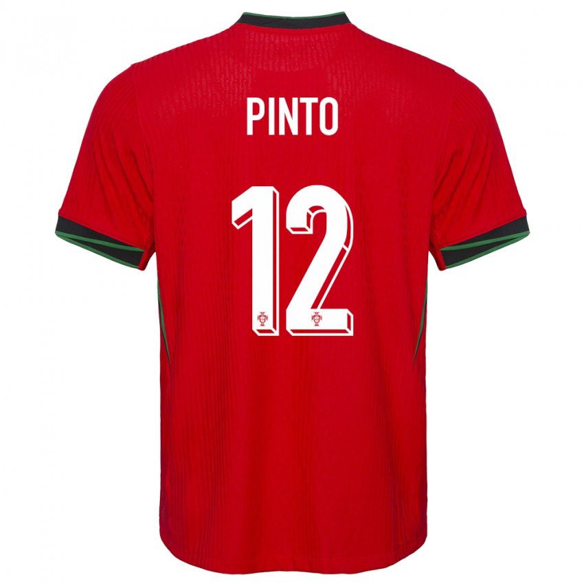 Niño Camiseta Portugal Diogo Pinto #12 Rojo 1ª Equipación 24-26 La Camisa Perú