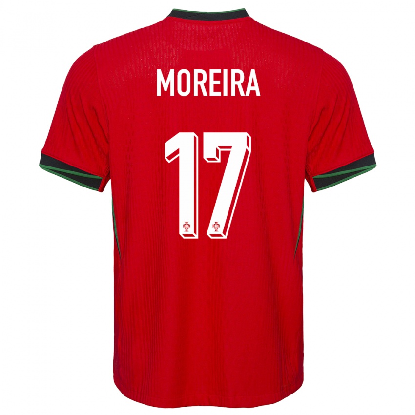 Niño Camiseta Portugal Afonso Moreira #17 Rojo 1ª Equipación 24-26 La Camisa Perú