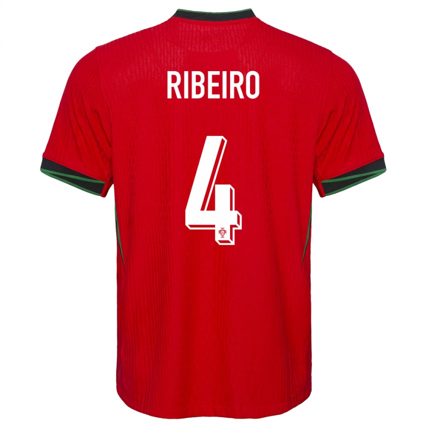 Niño Camiseta Portugal Ricardo Ribeiro #4 Rojo 1ª Equipación 24-26 La Camisa Perú