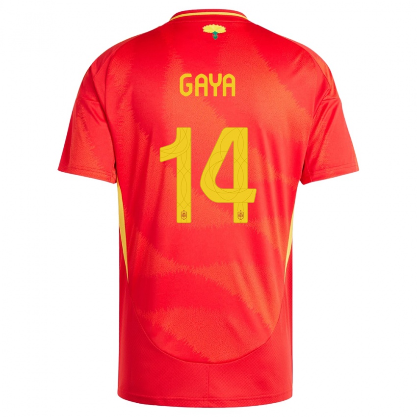 Niño Camiseta España Jose Gaya #14 Rojo 1ª Equipación 24-26 La Camisa Perú