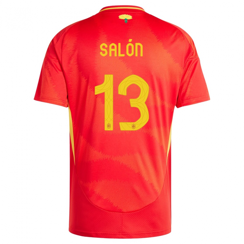 Niño Camiseta España Enith Salon #13 Rojo 1ª Equipación 24-26 La Camisa Perú