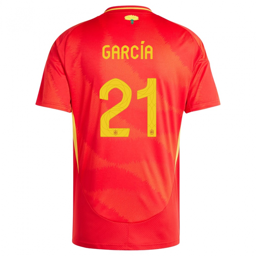 Niño Camiseta España Sheila Garcia #21 Rojo 1ª Equipación 24-26 La Camisa Perú