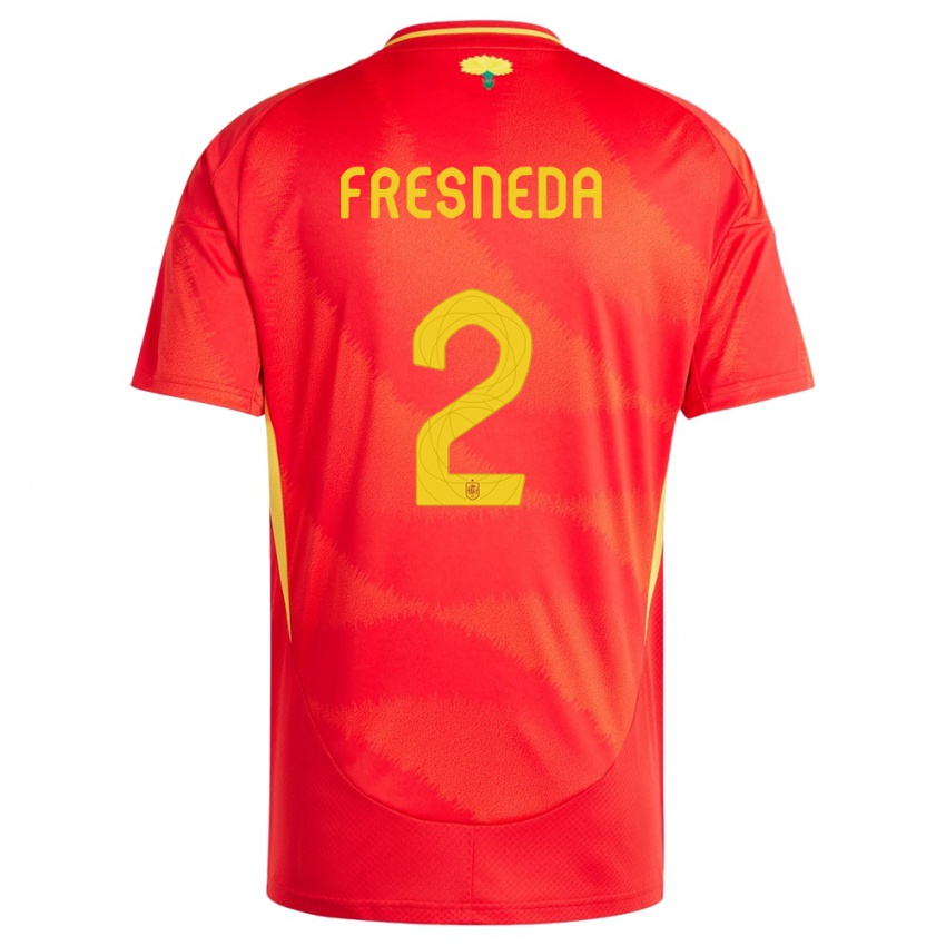 Niño Camiseta España Ivan Fresneda #2 Rojo 1ª Equipación 24-26 La Camisa Perú