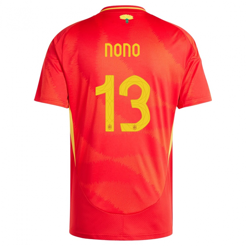 Niño Camiseta España Nono #13 Rojo 1ª Equipación 24-26 La Camisa Perú