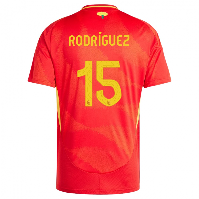 Niño Camiseta España Dani Rodriguez #15 Rojo 1ª Equipación 24-26 La Camisa Perú