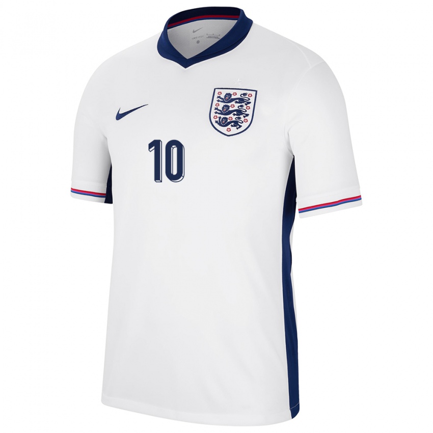 Niño Camiseta Inglaterra Raheem Sterling #10 Blanco 1ª Equipación 24-26 La Camisa Perú