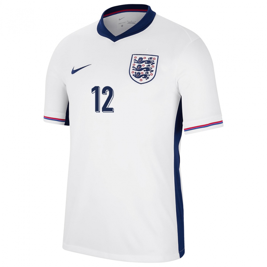 Niño Camiseta Inglaterra Kieran Trippier #12 Blanco 1ª Equipación 24-26 La Camisa Perú