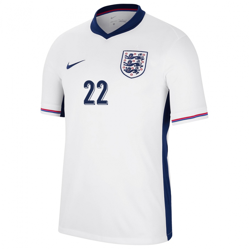 Niño Camiseta Inglaterra Tammy Abraham #22 Blanco 1ª Equipación 24-26 La Camisa Perú