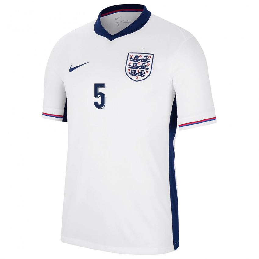 Niño Camiseta Inglaterra John Stones #5 Blanco 1ª Equipación 24-26 La Camisa Perú