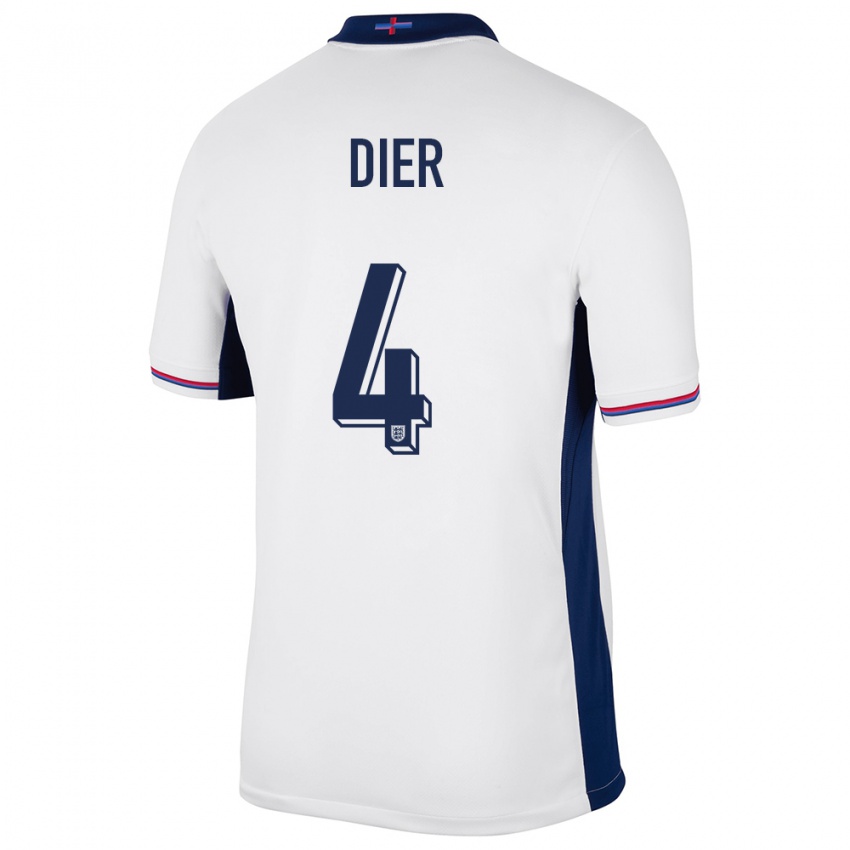 Niño Camiseta Inglaterra Eric Dier #4 Blanco 1ª Equipación 24-26 La Camisa Perú