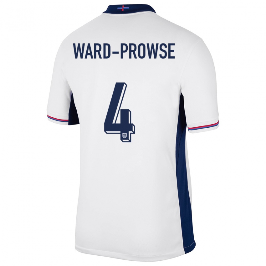 Niño Camiseta Inglaterra James Ward-Prowse #4 Blanco 1ª Equipación 24-26 La Camisa Perú