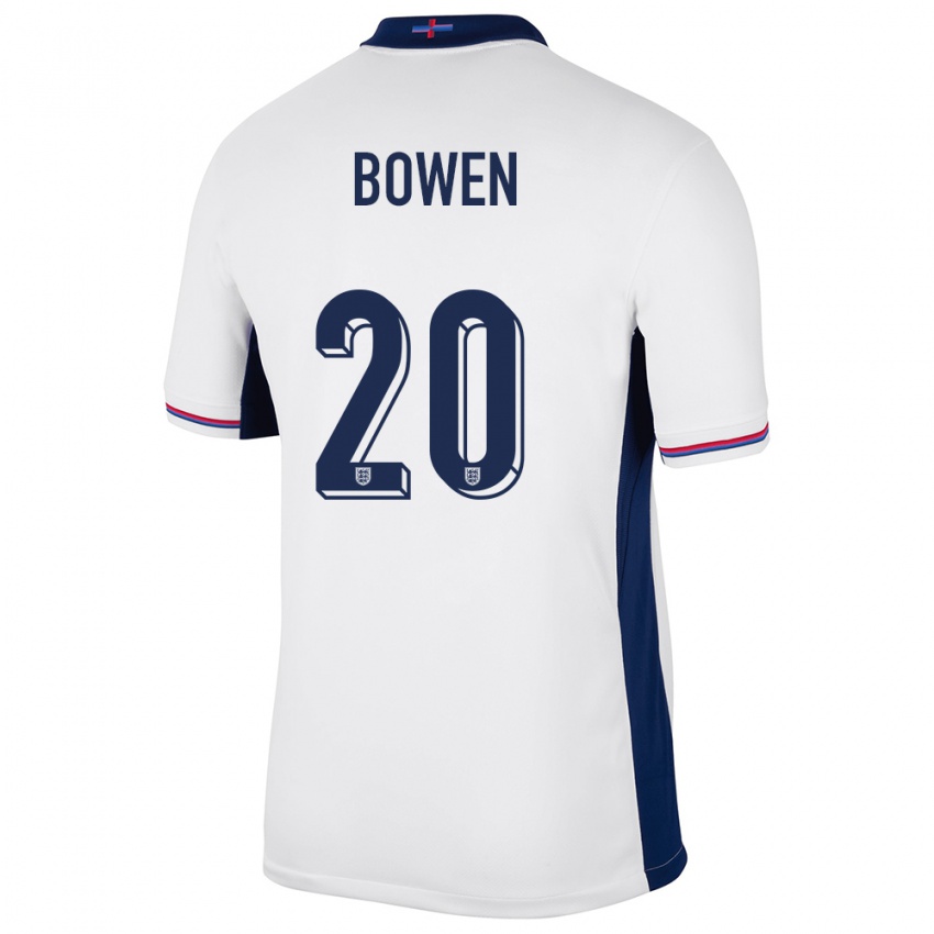 Niño Camiseta Inglaterra Jarrod Bowen #20 Blanco 1ª Equipación 24-26 La Camisa Perú