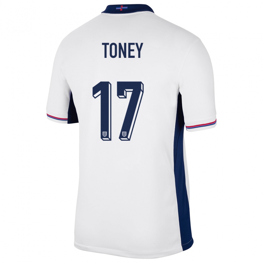 Niño Camiseta Inglaterra Ivan Toney #17 Blanco 1ª Equipación 24-26 La Camisa Perú