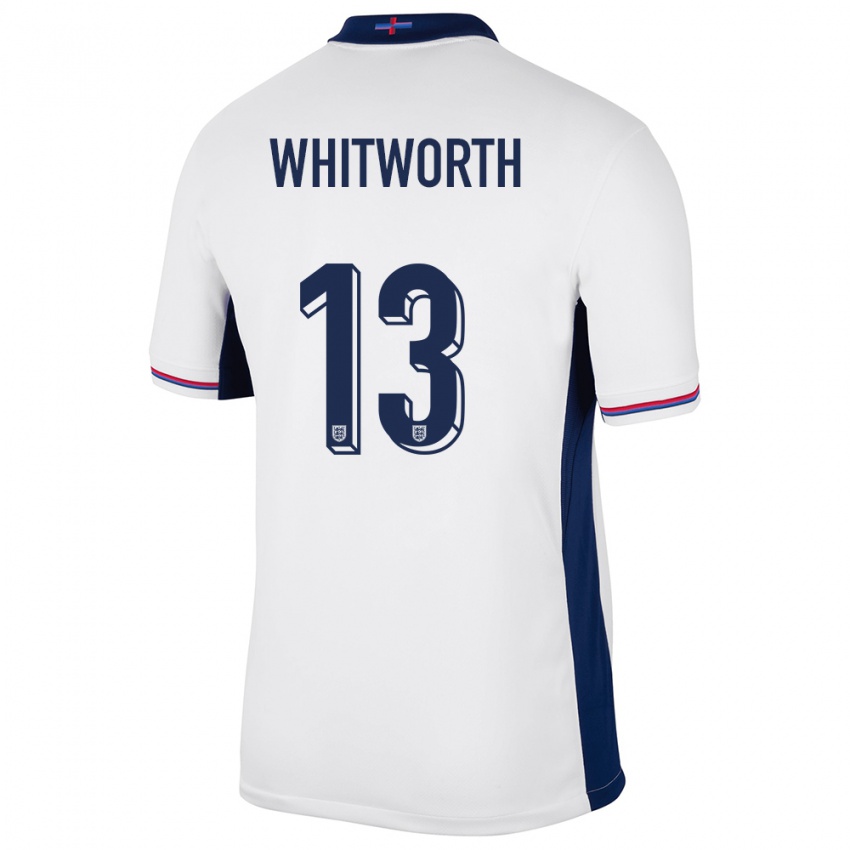 Niño Camiseta Inglaterra Joseph Whitworth #13 Blanco 1ª Equipación 24-26 La Camisa Perú